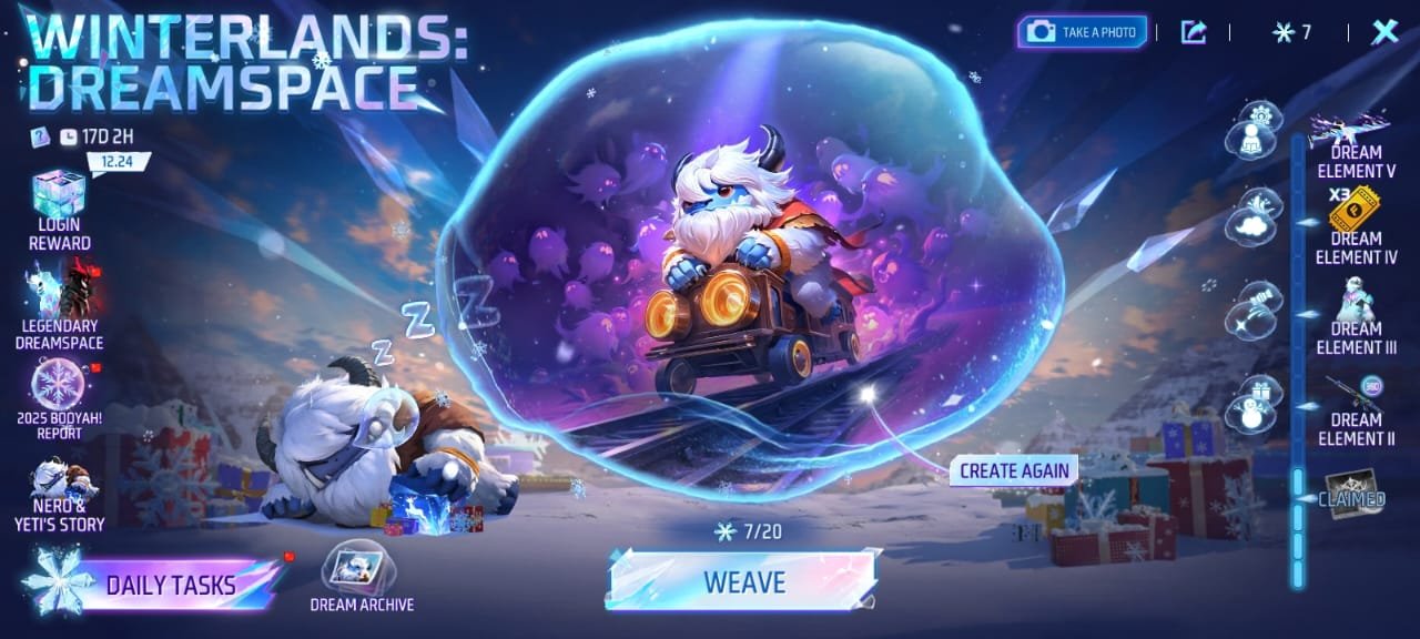 Free Fire Topup Sri Lanka – Winterland Dreamspace Event Guide (Yeti Bundle FF & XM8 Dream Space)