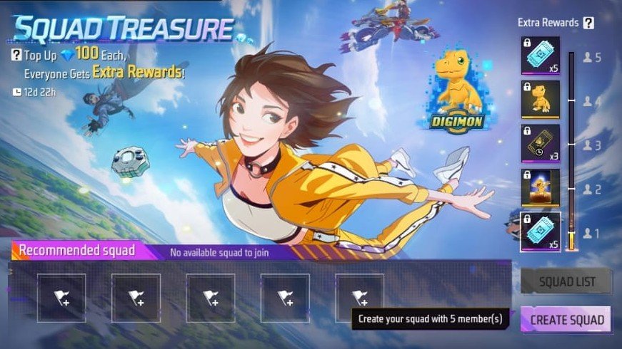Squad Treasure event screenshot